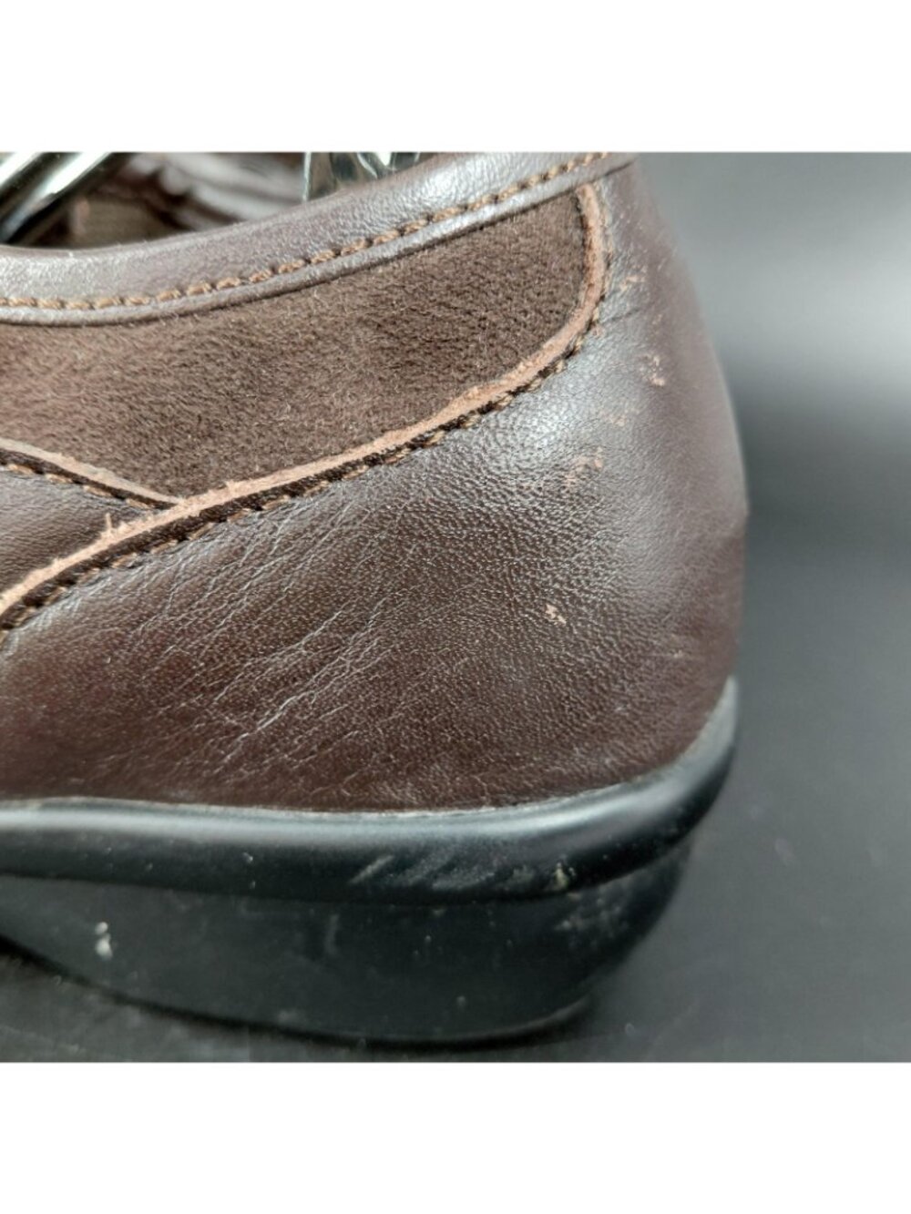 Propet Shoes Womens Size 6W Brown Leather Mary Jane Hook Loop Walking Comfort - Picture 6 of 15